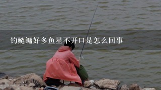 钓鲢鳙好多鱼星不开口是怎么回事