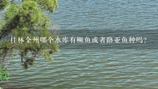桂林全州哪个水库有鳜鱼或者路亚鱼种吗？