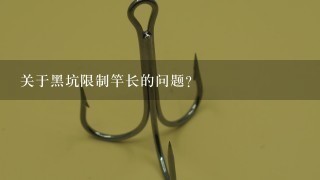 关于黑坑限制竿长的问题？