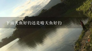 下雨天鱼好钓还是晴天鱼好钓