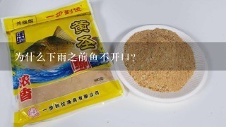 为什么下雨之前鱼不开口？