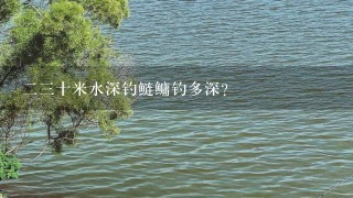 23十米水深钓鲢鳙钓多深？