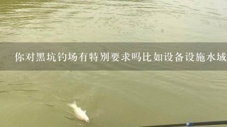 你对黑坑钓场有特别要求吗比如设备设施水域环境等等